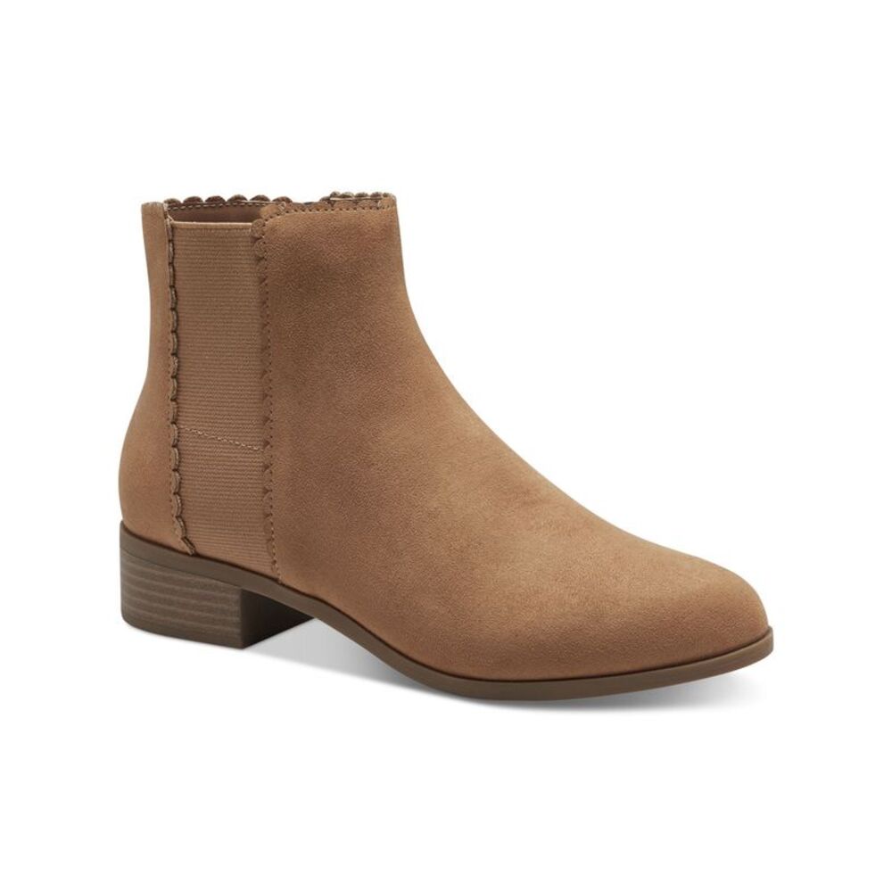 CHARTER CLUB Womens Beige Goring Daxi Round Toe Block Heel Booties 9.5 M